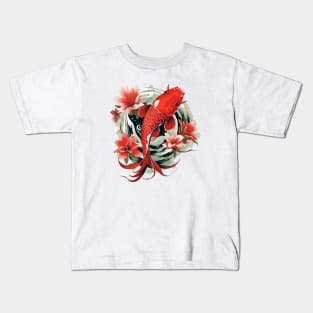 Koi Fish In A Pond Kids T-Shirt